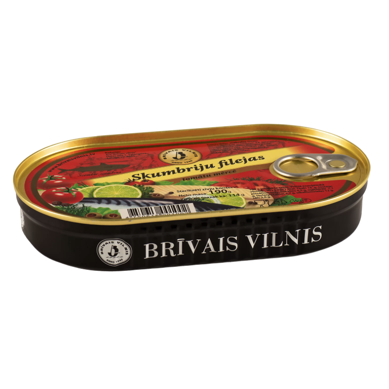 BRIVAIS VILNIS Makrillifilee tomaattikastikkeessa 190g